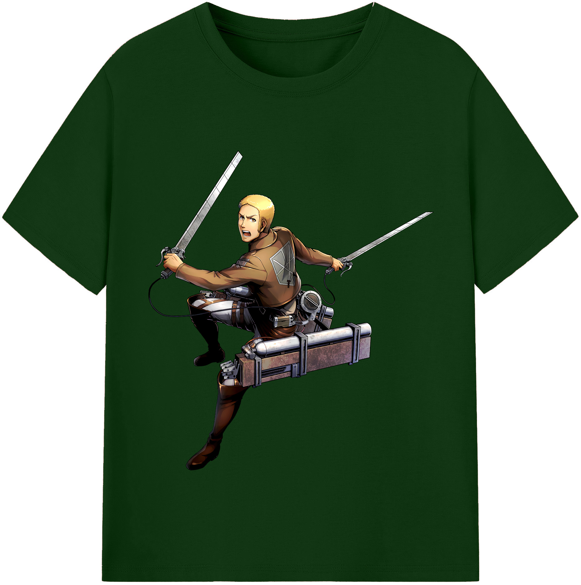 （画像用） 進撃の巨人 ライナー・ブラウン Attack on Titan Reiner Braun 綿100％半袖Tシャツ（フロントプリント）